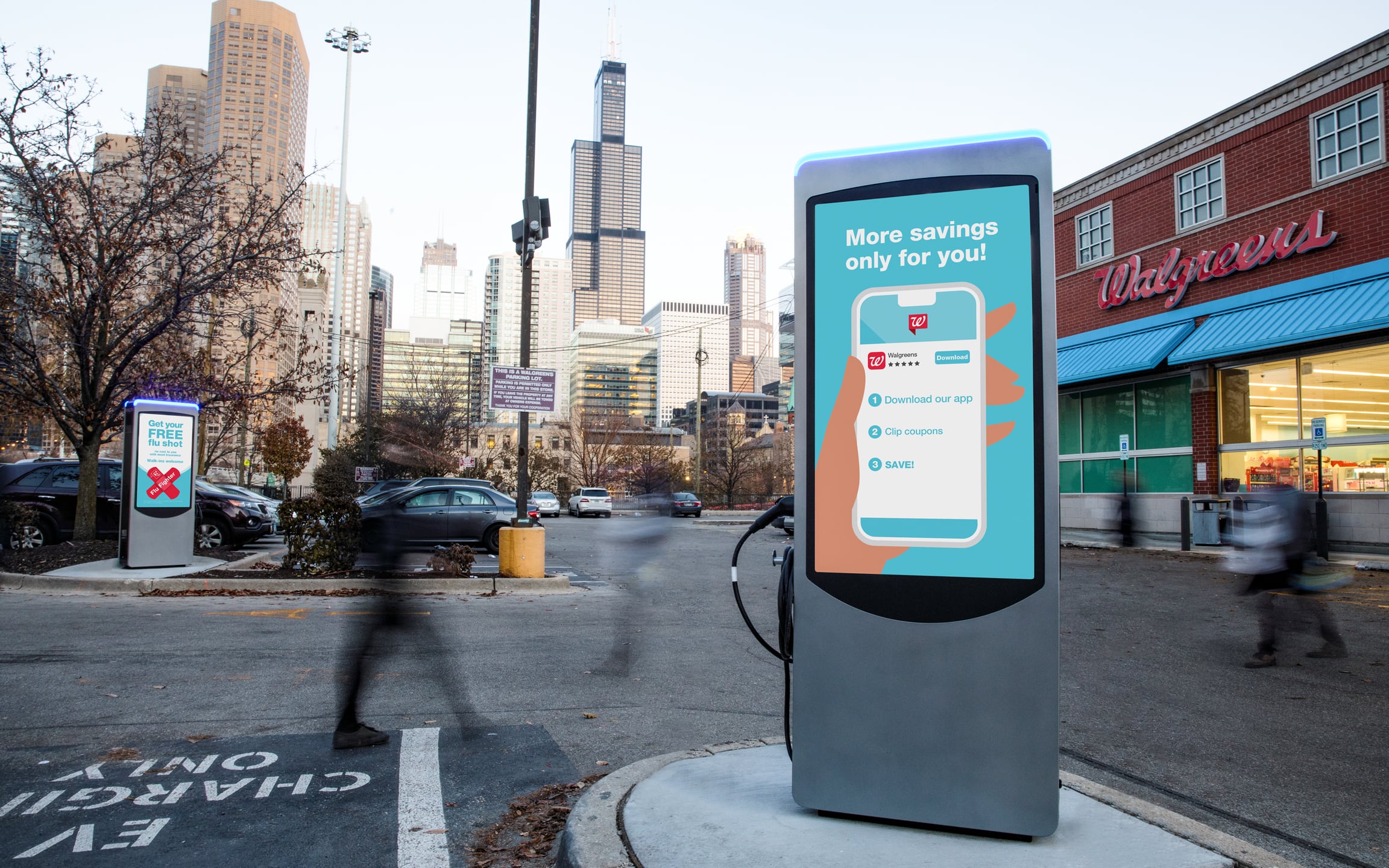 Digital place-based electric vehicle charging station